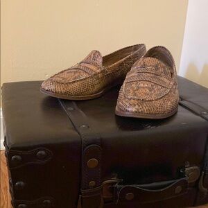 Brown Snakeskin Loafers